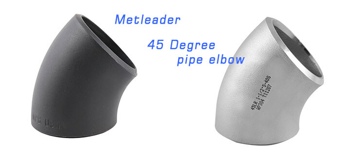 45 degree black pipe elbow