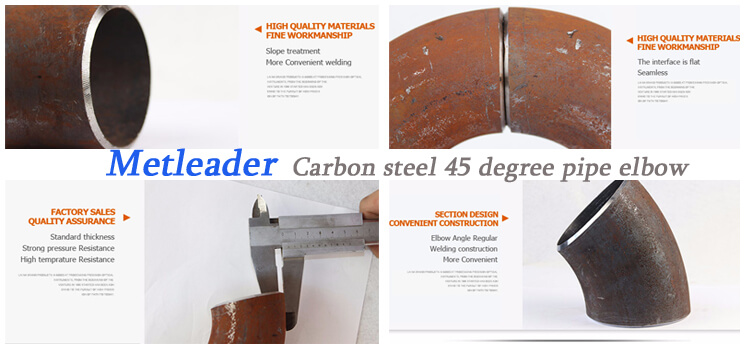 Carbon steel 45 degree pipe elbow