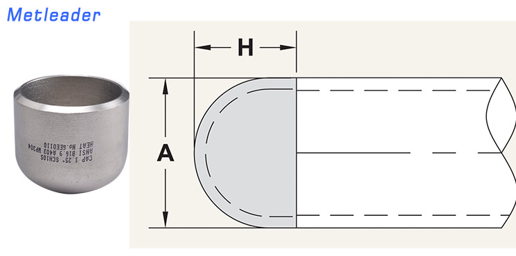 Stainless steel pipe cap drawing