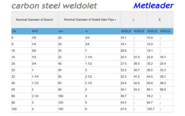 Carbon steel weldolet | Beijing Metleader Pipeline Technology Inc.